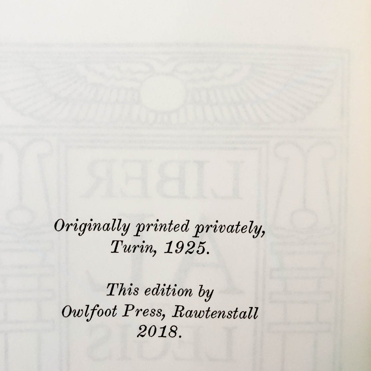 The Book of the Law by Aleister Crowley [TRADE PAPERBACK] ❧ The Owlfoot Press