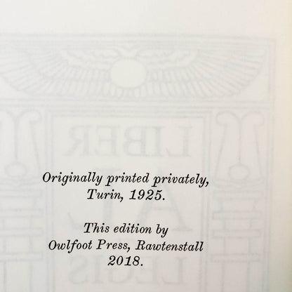 The Book of the Law by Aleister Crowley [TRADE PAPERBACK] ❧ The Owlfoot Press