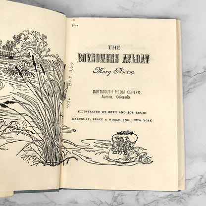 The Borrowers Afloat by Mary Norton [FIRST EDITION] 1959 • Harcourt Brace & World