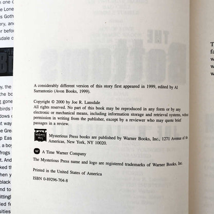 The Bottoms by Joe R. Lansdale [BOOK CLUB HARDCOVER] 2000