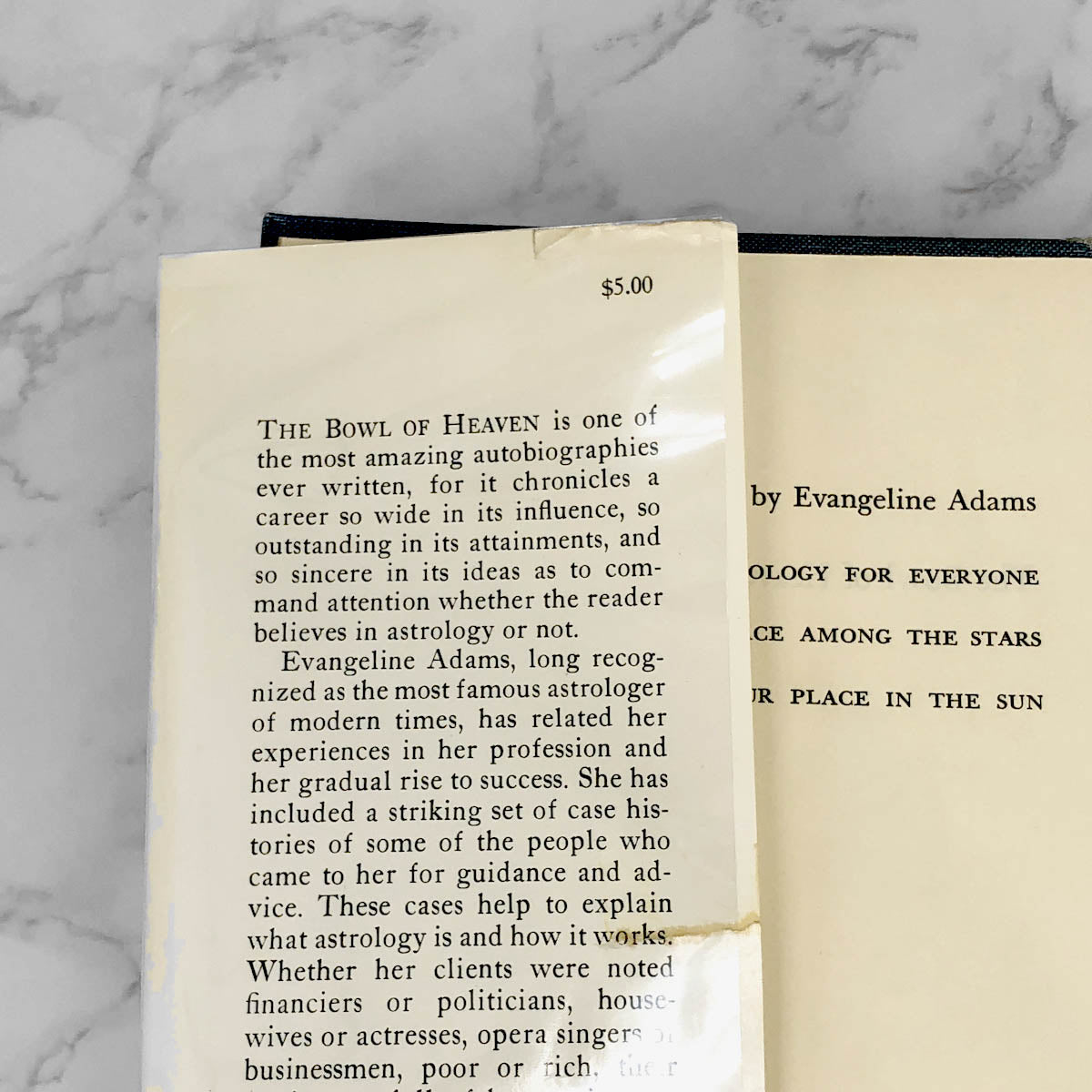 The Bowl of Heaven by Evangeline Adams [RARE SECOND EDITION] 1970 • Dodd Mead