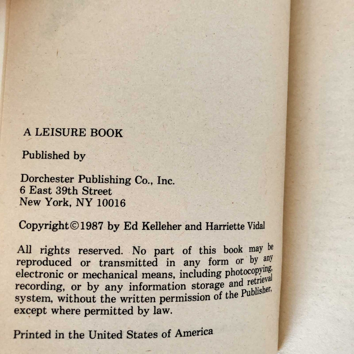 The Breeder by Ed Kelleher & Harriette Vidal [FIRST EDITION] 1987