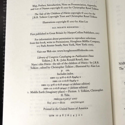 The Children of Húrin by J.R.R. Tolkien [FIRST EDITION / FIRST PRINTING] 2007