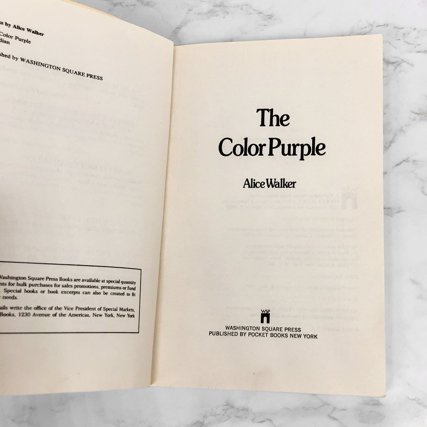 The Color Purple by Alice Walker [FIRST TRADE PAPERBACK EDITION] 1983 • Washington Square Press *Condition