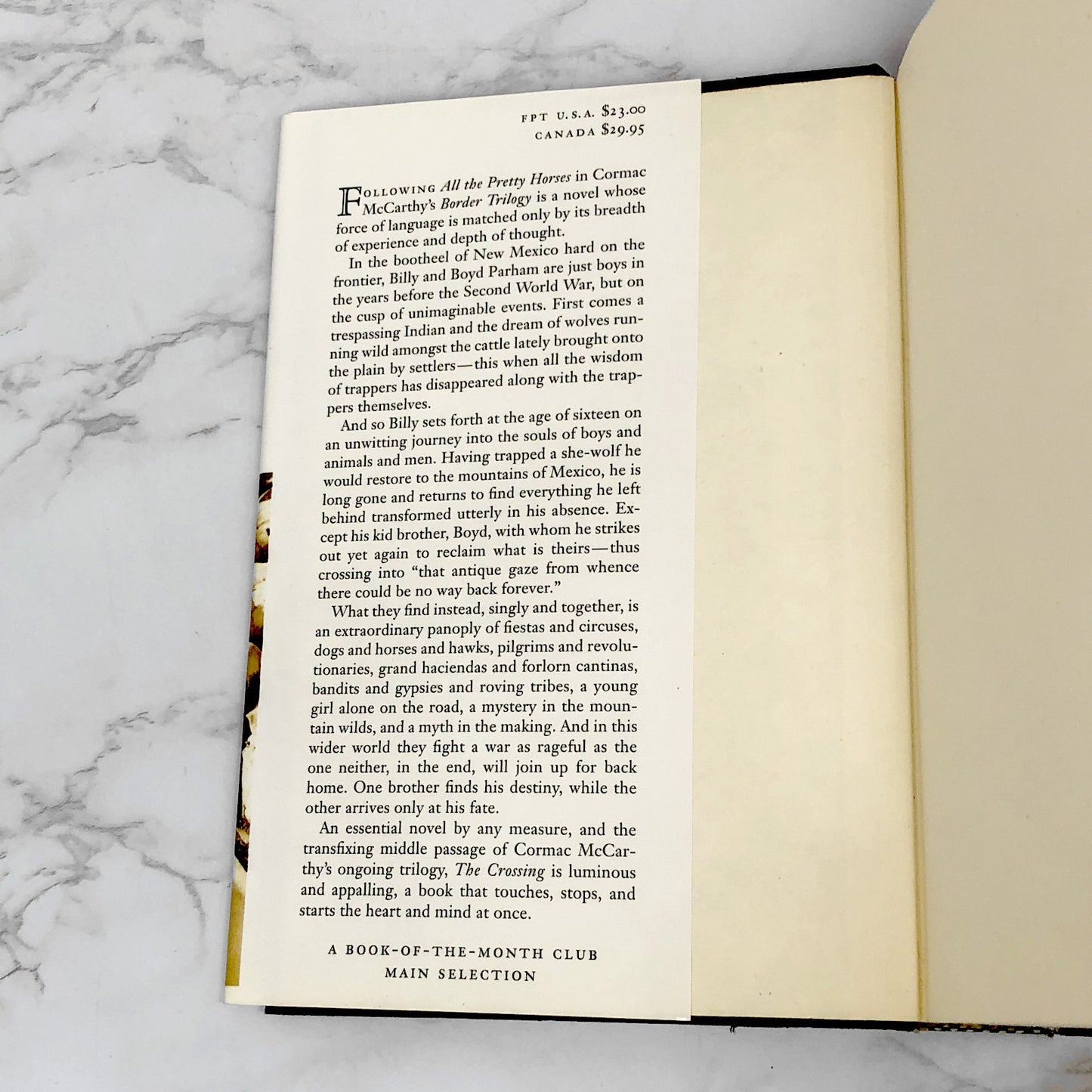 The Crossing by Cormac McCarthy [FIRST EDITION • FIRST PRINTING] 1994 • Alfred A. Knopf