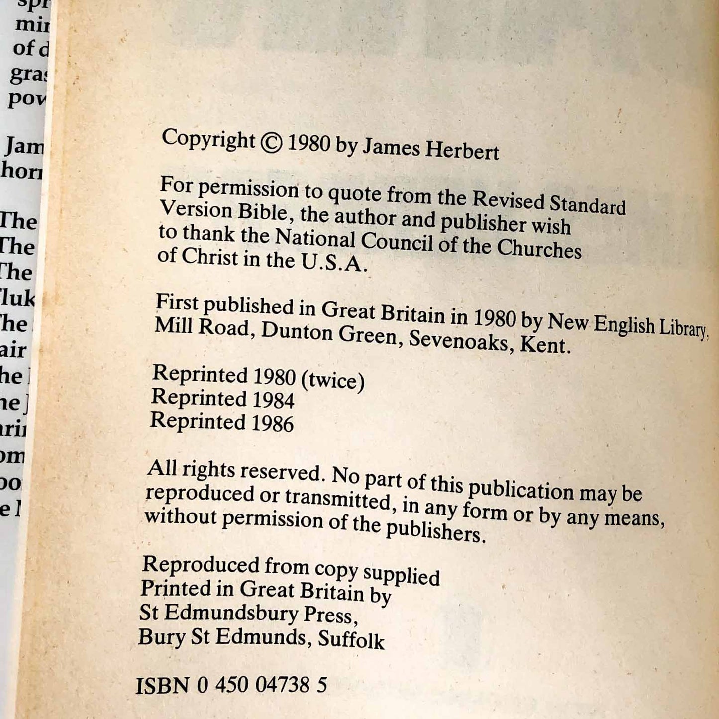 The Dark by James Herbert [U.K. FIRST EDITION] 1980