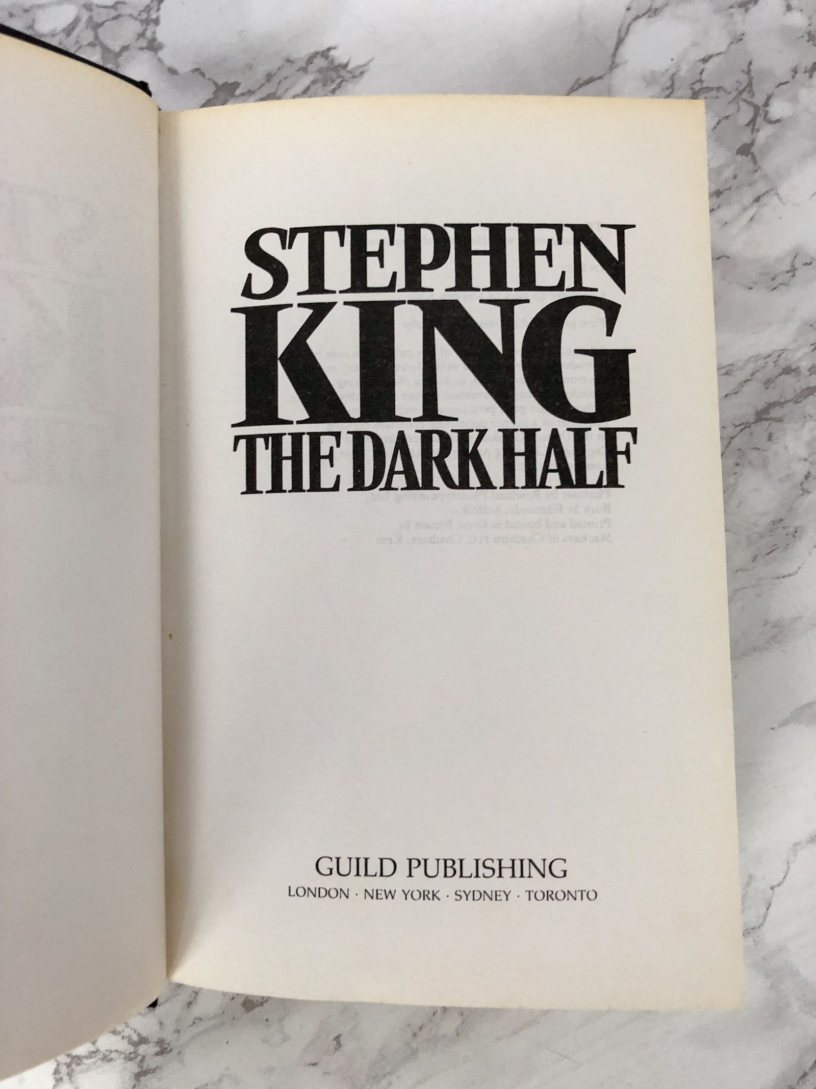 The Dark Half by Stephen King [FIRST UK BC EDITION / 1993] - Bookshop Apocalypse