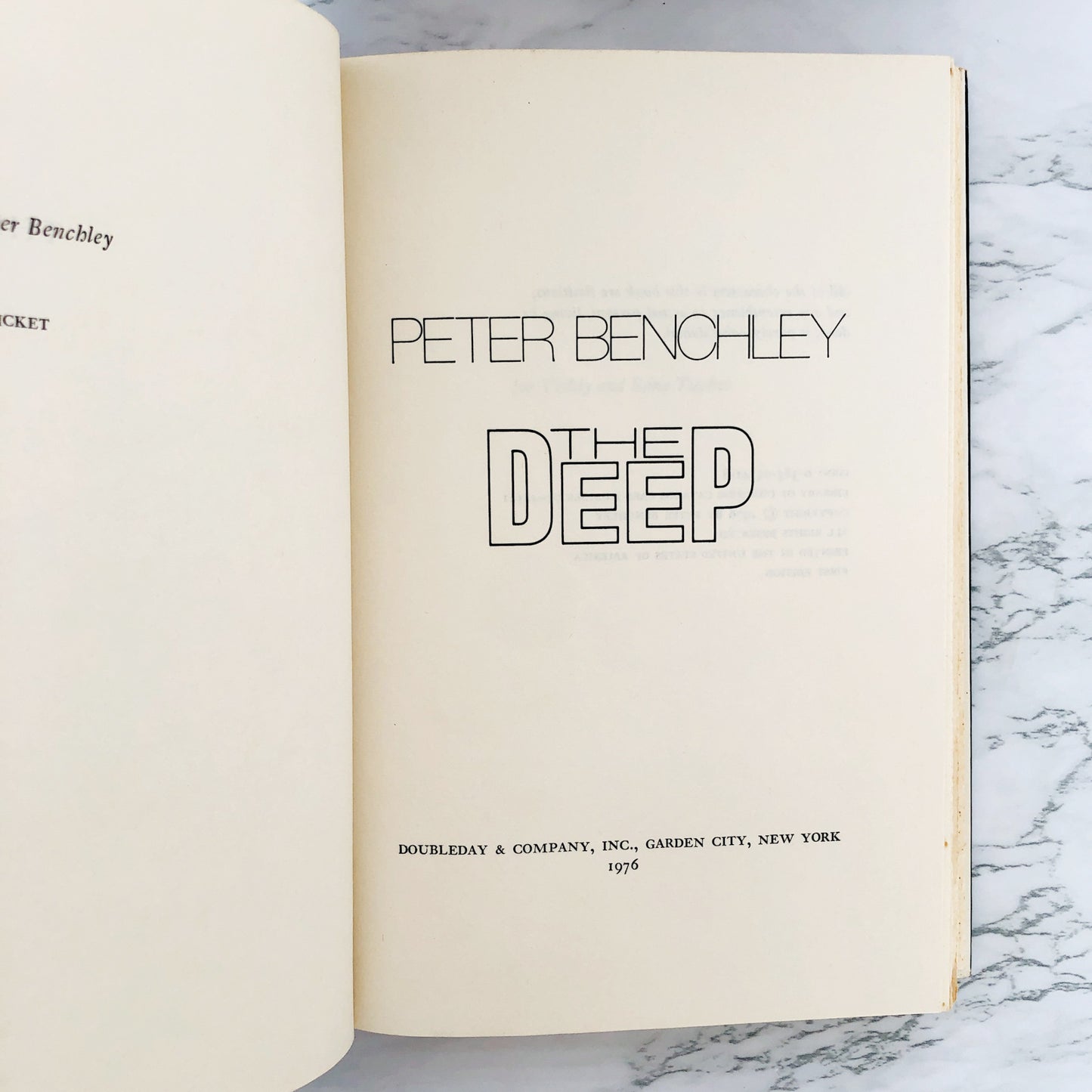 The Deep by Peter Benchley [FIRST EDITION / 1976]