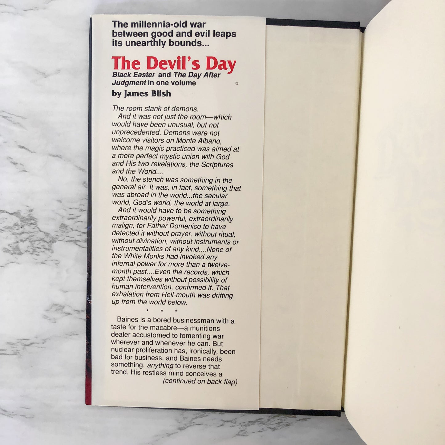 The Devil's Day: Black Easter and The Day After Judgment by James Blish [BOOK CLUB OMNIBUS] 1990 / BAEN