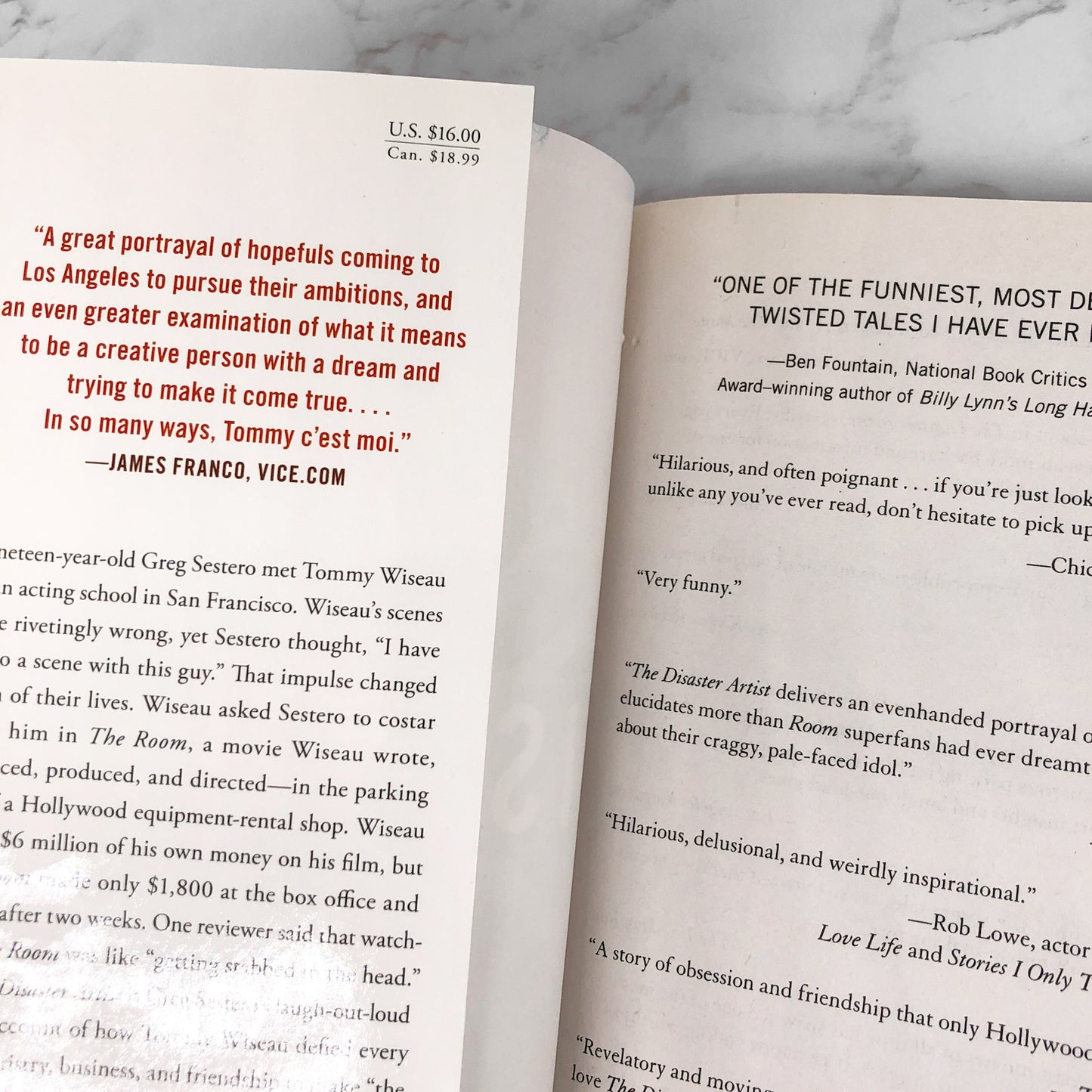 The Disaster Artist: My Life Inside The Room, the Greatest Bad Movie Ever Made by Greg Sestero [FIRST PAPERBACK EDITION] 2014