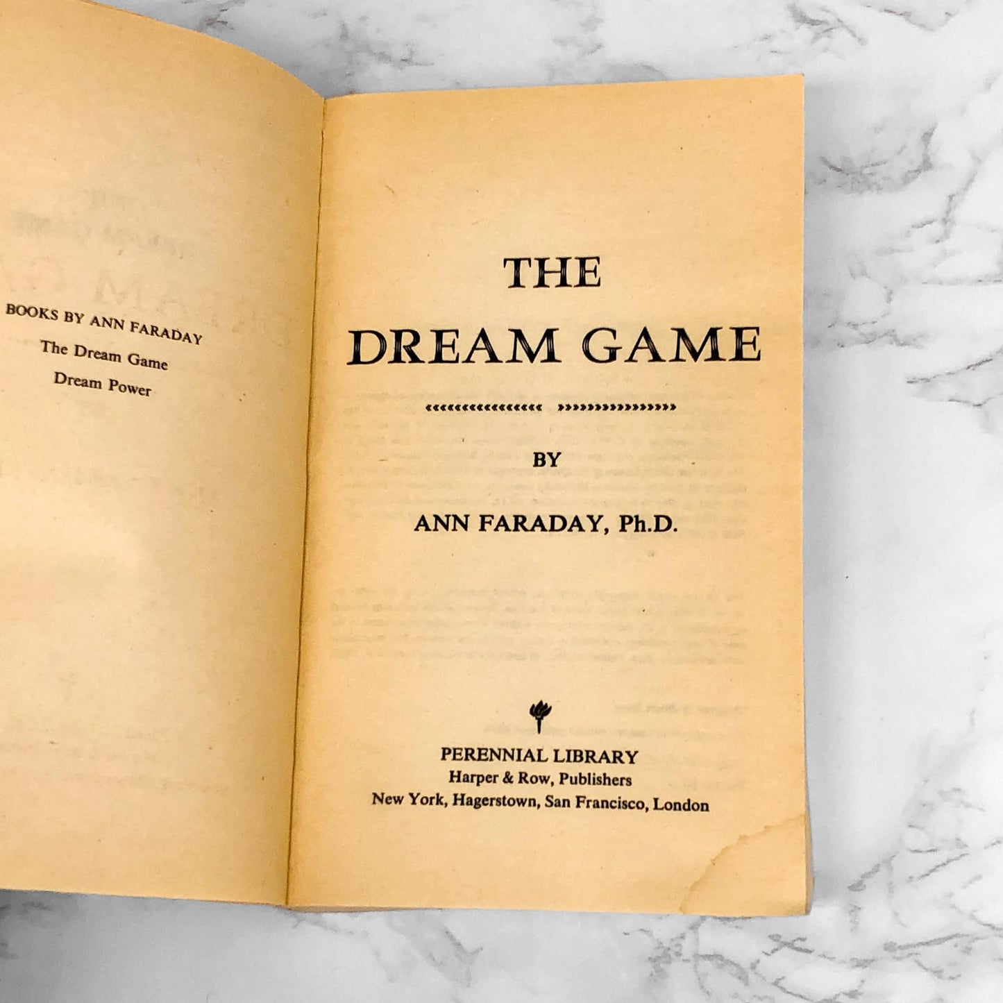 The Dream Game by Ann Faraday [1974 PAPERBACK]