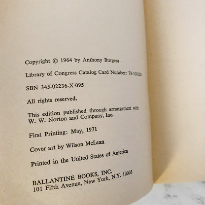 The Eve of Saint Venus by Anthony Burgess [1971 PAPERBACK]