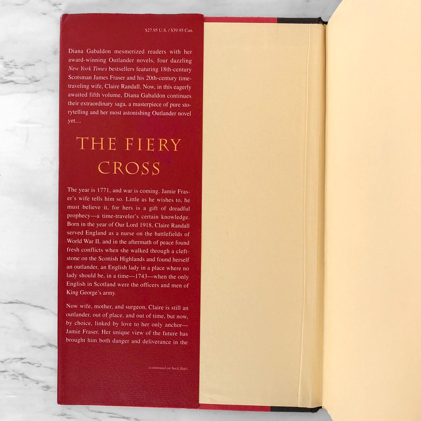 The Fiery Cross by Diana Gabaldon SIGNED! [FIRST EDITION / FIRST PRINTING] Outlander #5