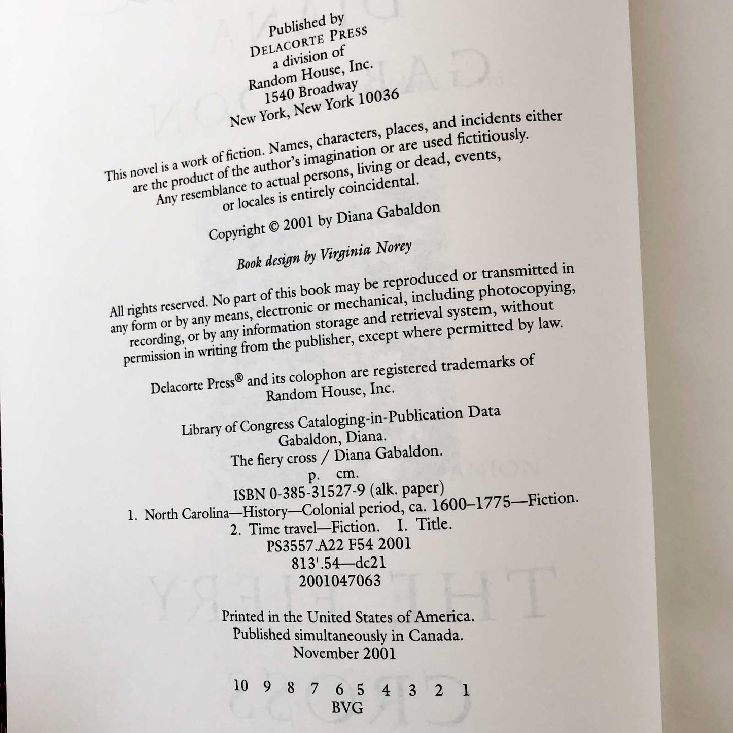 The Fiery Cross by Diana Gabaldon SIGNED! [FIRST EDITION / FIRST PRINTING] Outlander #5