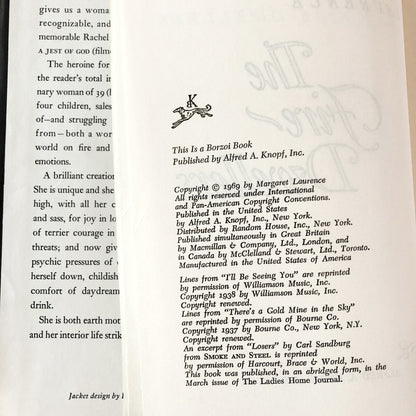 The Fire-Dwellers by Margaret Laurence [1969 HARDCOVER]