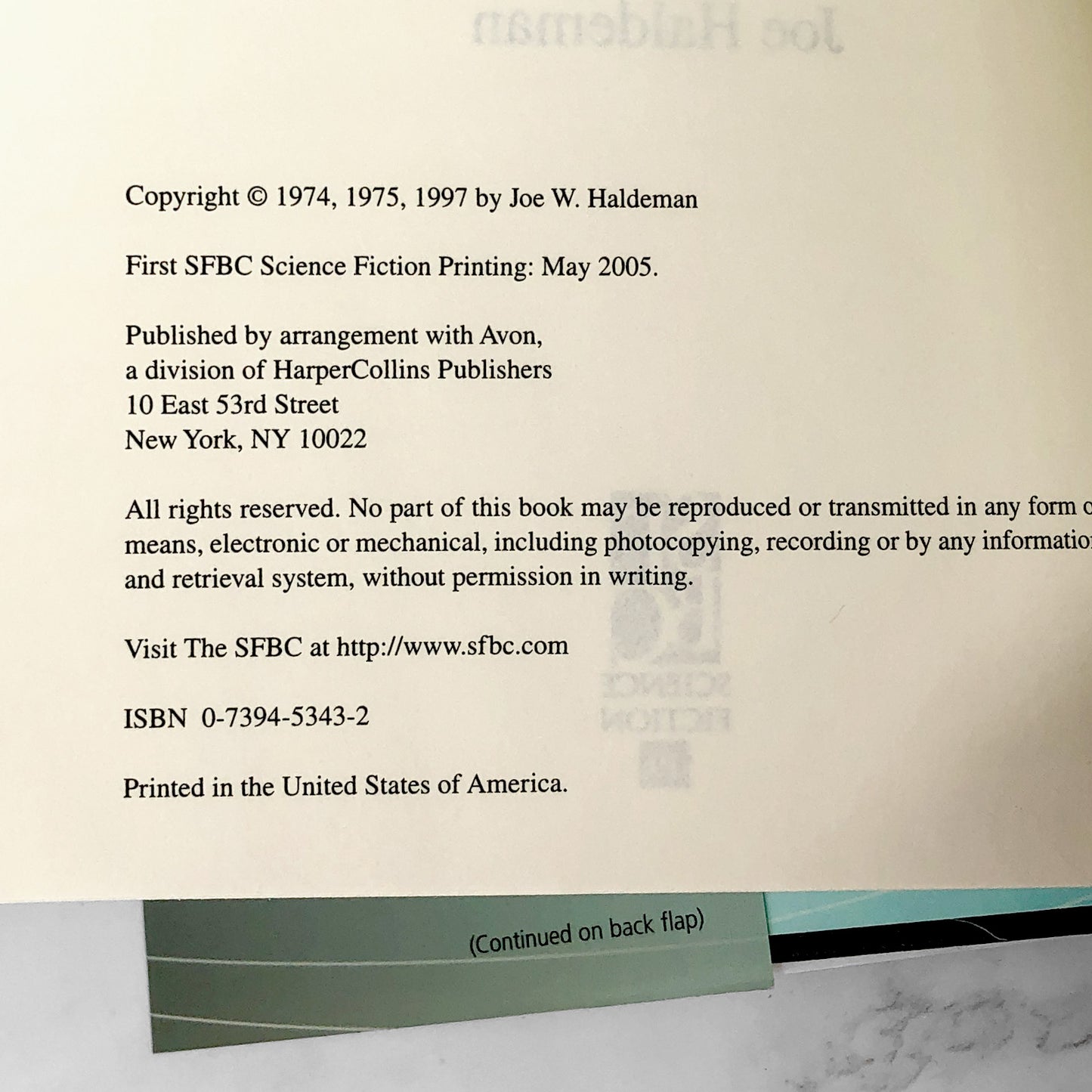 The Forever War by Joe Haldeman [50th ANNIVERSARY ED. HARDCOVER] 2005 • SFBC