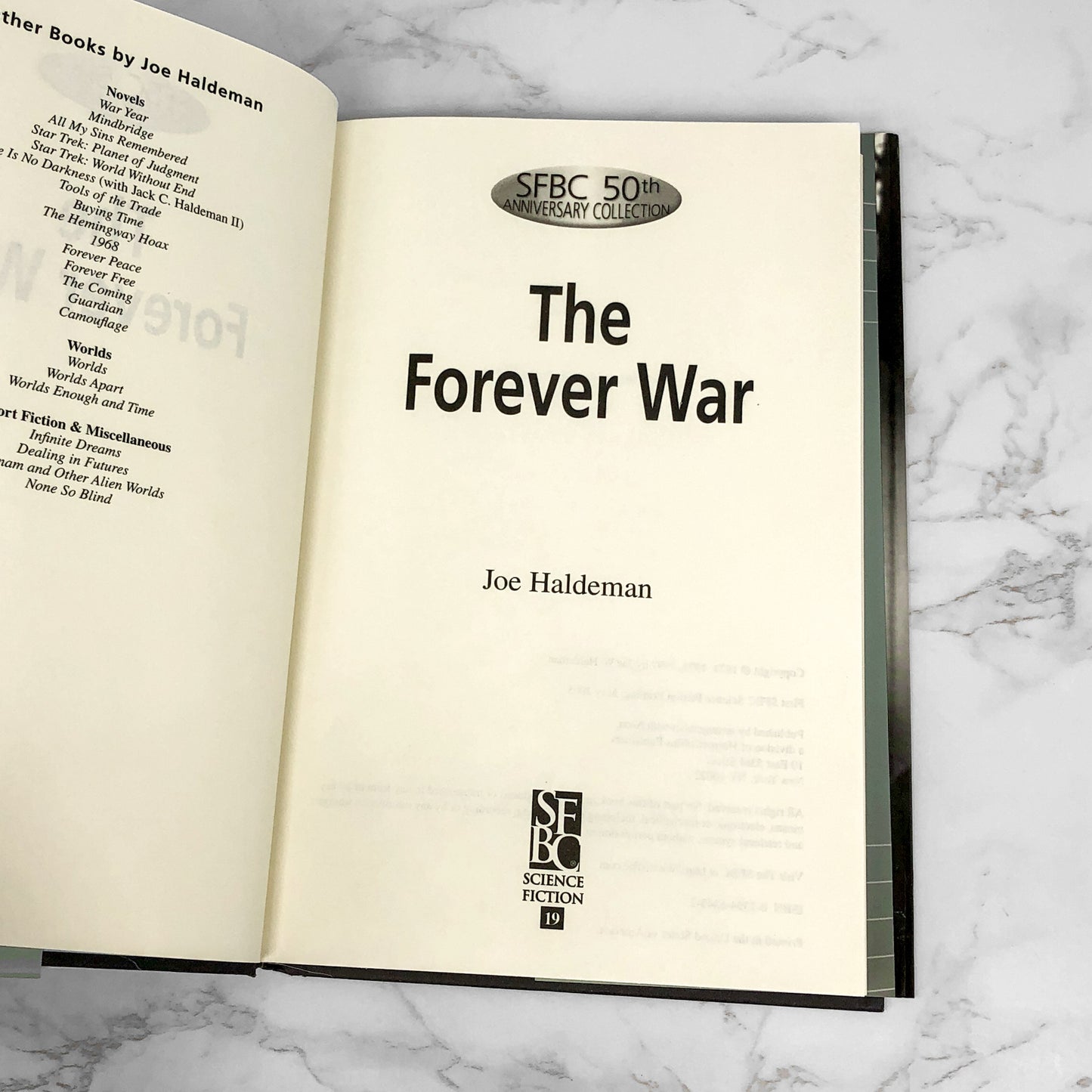 The Forever War by Joe Haldeman [50th ANNIVERSARY ED. HARDCOVER] 2005 • SFBC