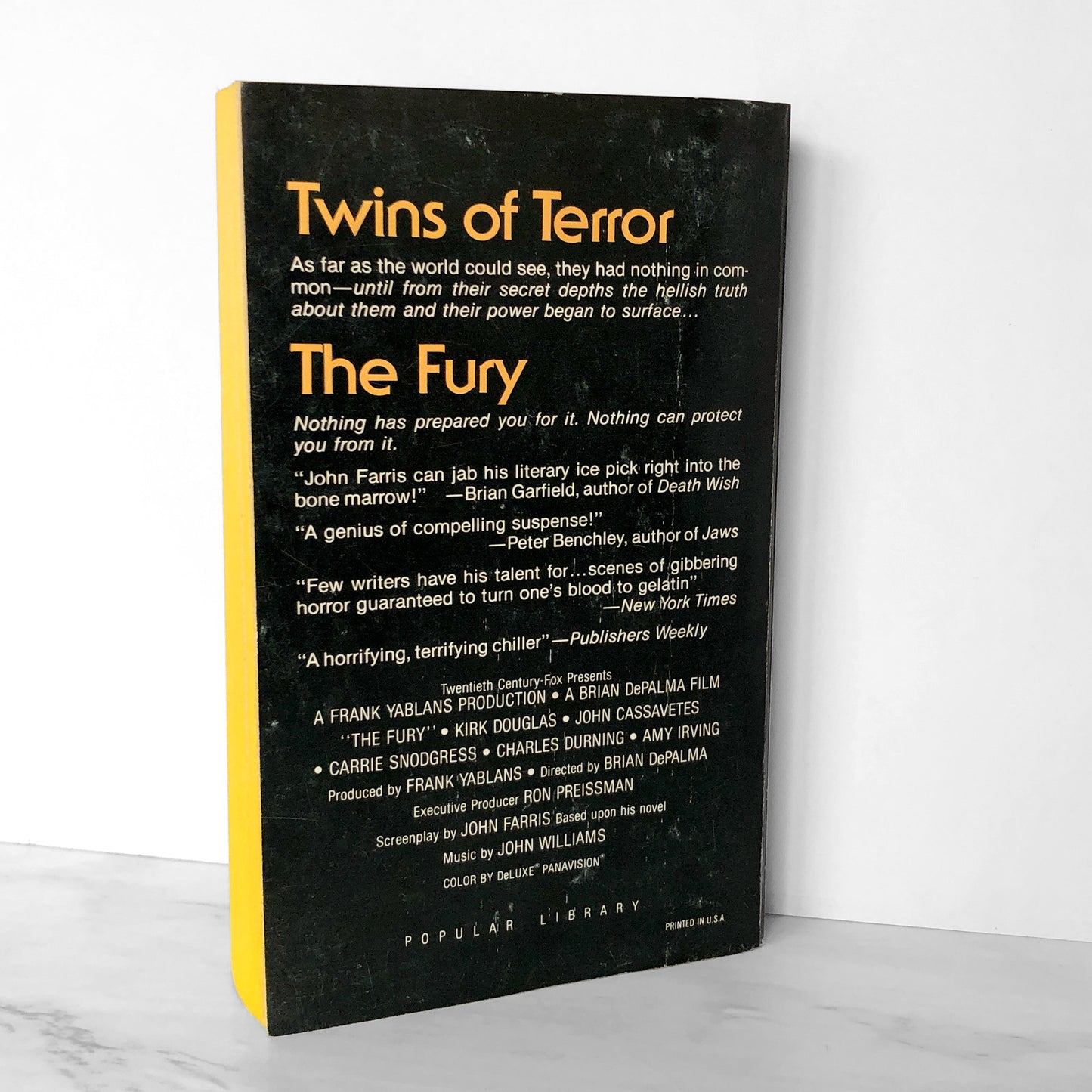 The Fury by John Farris [1978 MOVIE TIE-IN PAPERBACK]