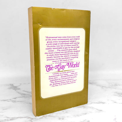 The Gay World: Male Homosexuality & the Social Construction of Evil by Dr. Martin Hoffman [1973 PAPERBACK]