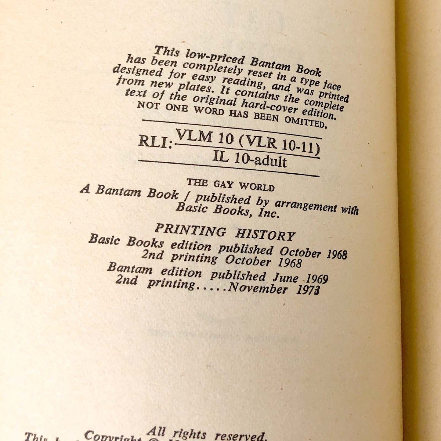 The Gay World: Male Homosexuality & the Social Construction of Evil by Dr. Martin Hoffman [1973 PAPERBACK]