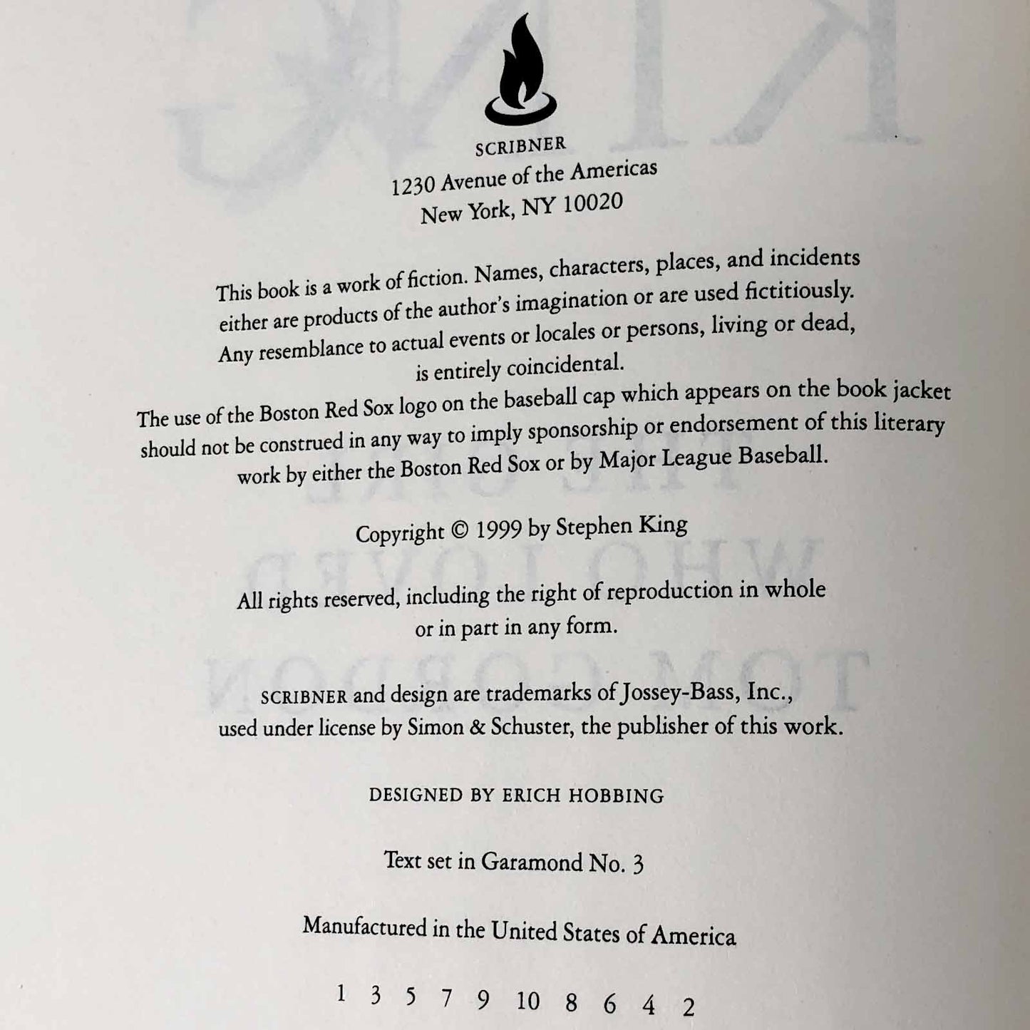 The Girl Who Loved Tom Gordon by Stephen King [FIRST EDITION / FIRST PRINTING]