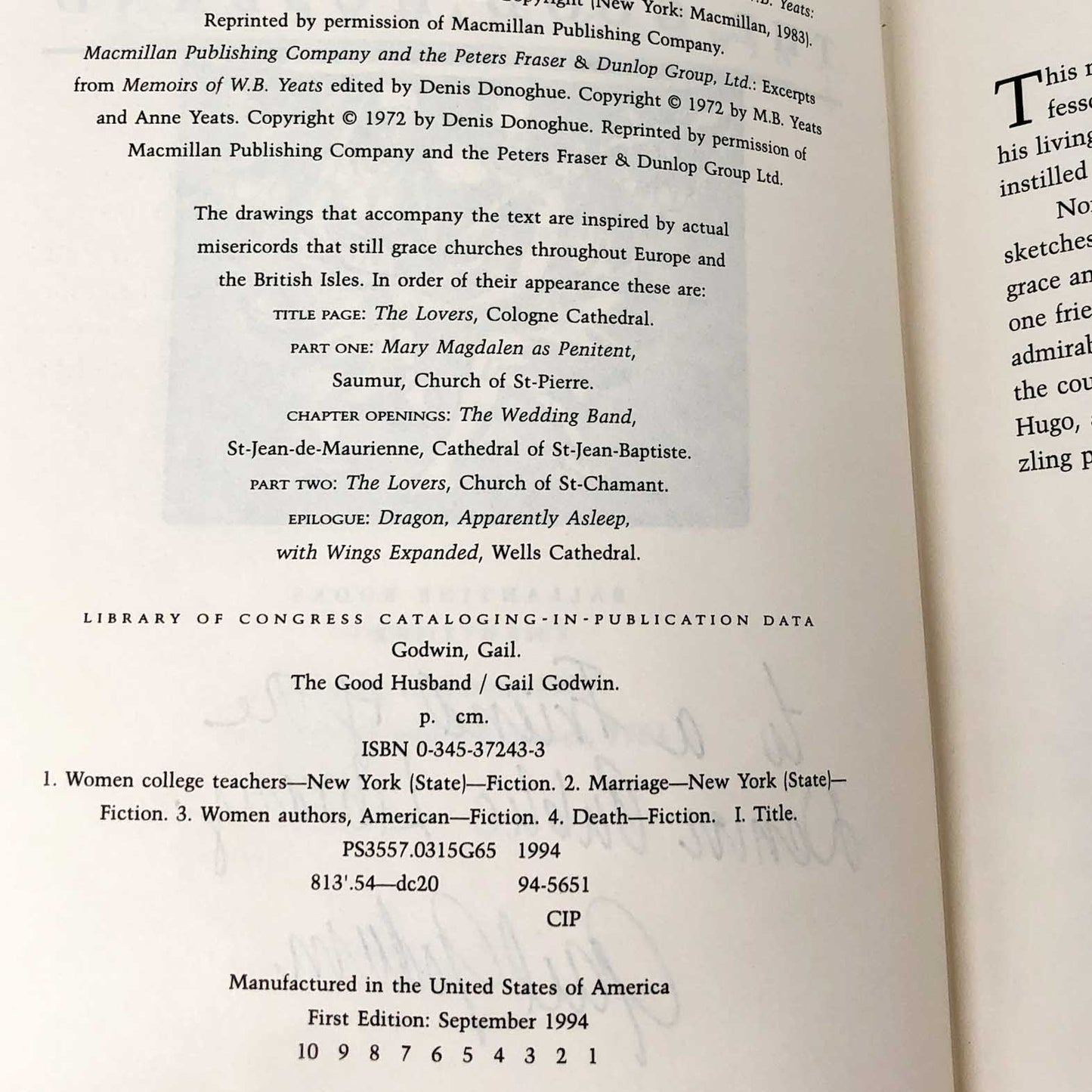 The Good Husband by Gail Godwin SIGNED! [FIRST EDITION • FIRST PRINTING] 1994