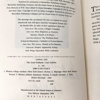 The Good Husband by Gail Godwin SIGNED! [FIRST EDITION • FIRST PRINTING] 1994
