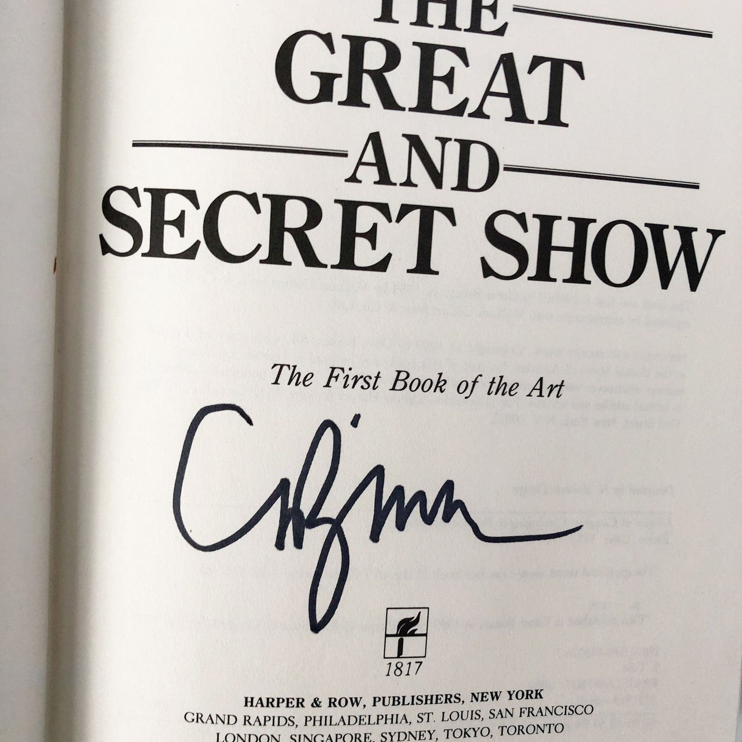 The Great and Secret Show by Clive Barker SIGNED! [FIRST EDITION]