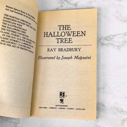 The Halloween Tree by Ray Bradbury SIGNED! [1981 PAPERBACK] • Bantam Spectra