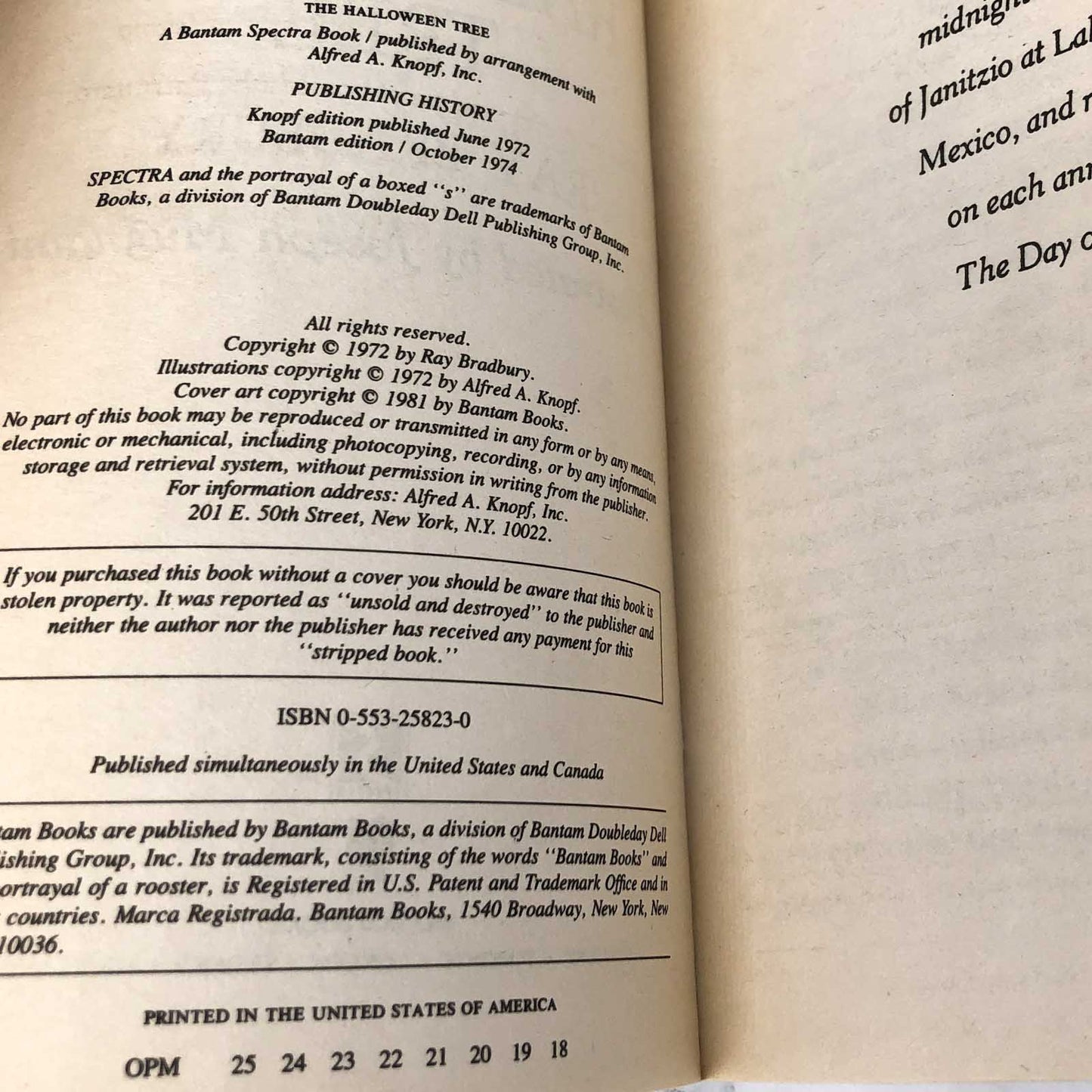 The Halloween Tree by Ray Bradbury SIGNED! [1981 PAPERBACK] • Bantam Spectra