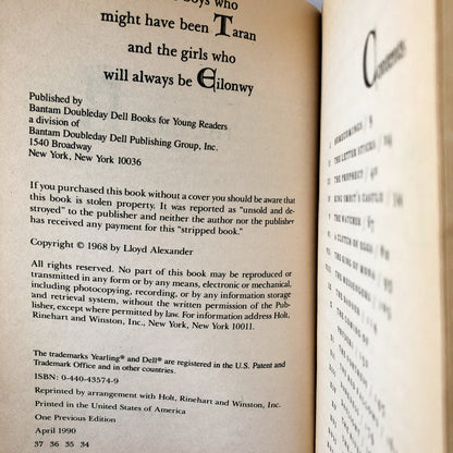 The High King by Lloyd Alexander [TRADE PAPERBACK] 1990 • Dell-Yearling