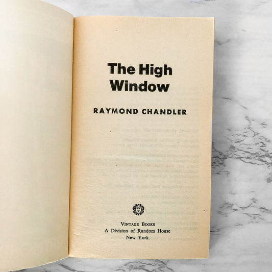 The High Window by Raymond Chandler [1976 PAPERBACK] • Vintage