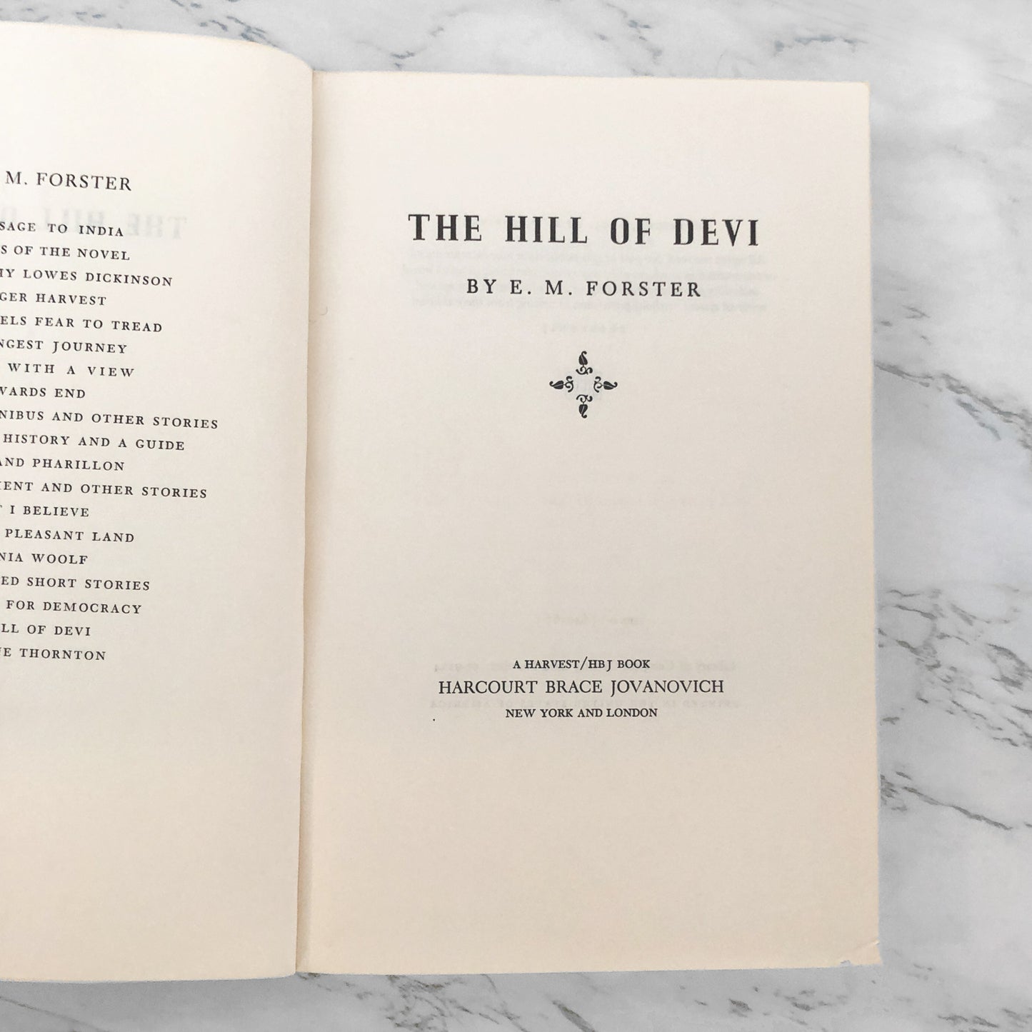 The Hill of Devi by E.M. Forster [FIRST PAPERBACK EDITION] 1953 • Harcourt