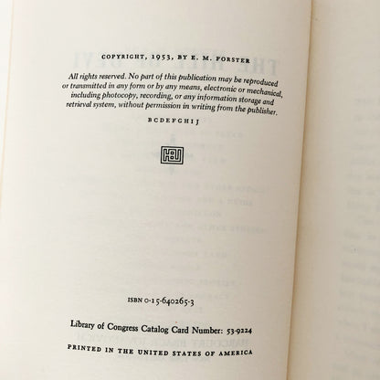 The Hill of Devi by E.M. Forster [FIRST PAPERBACK EDITION] 1953 • Harcourt