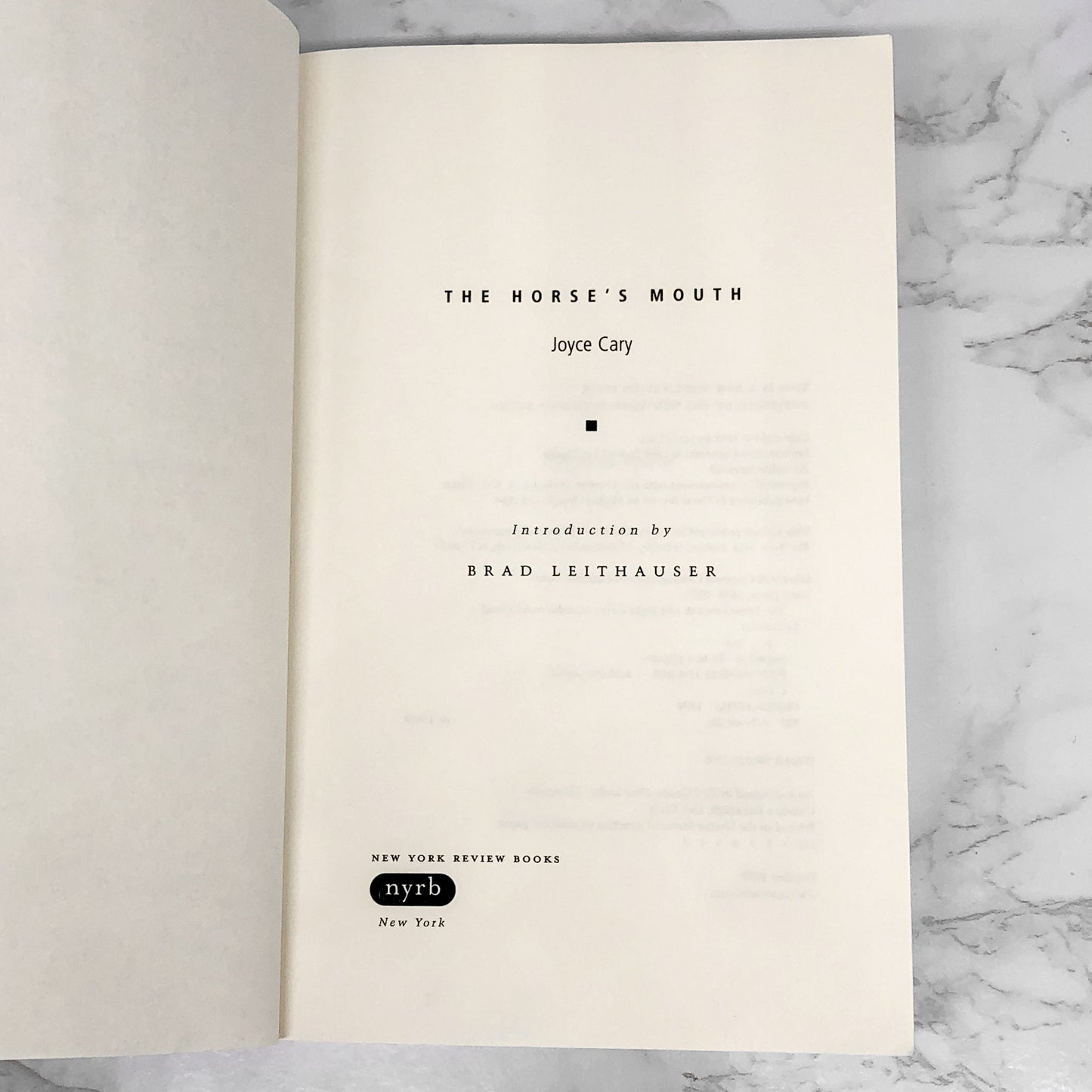 The Horse's Mouth by Joyce Cary [NYRB TRADE PAPERBACK] 1999