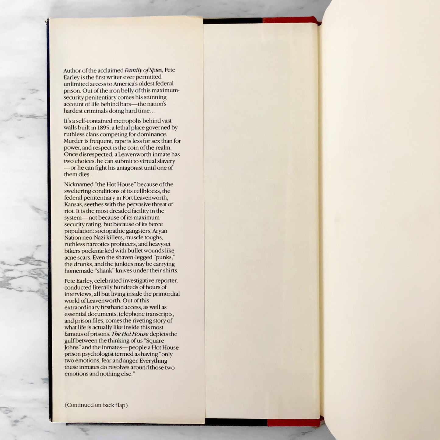 The Hot House: Life Inside Leavenworth Prison by Pete Earley [FIRST EDITION]