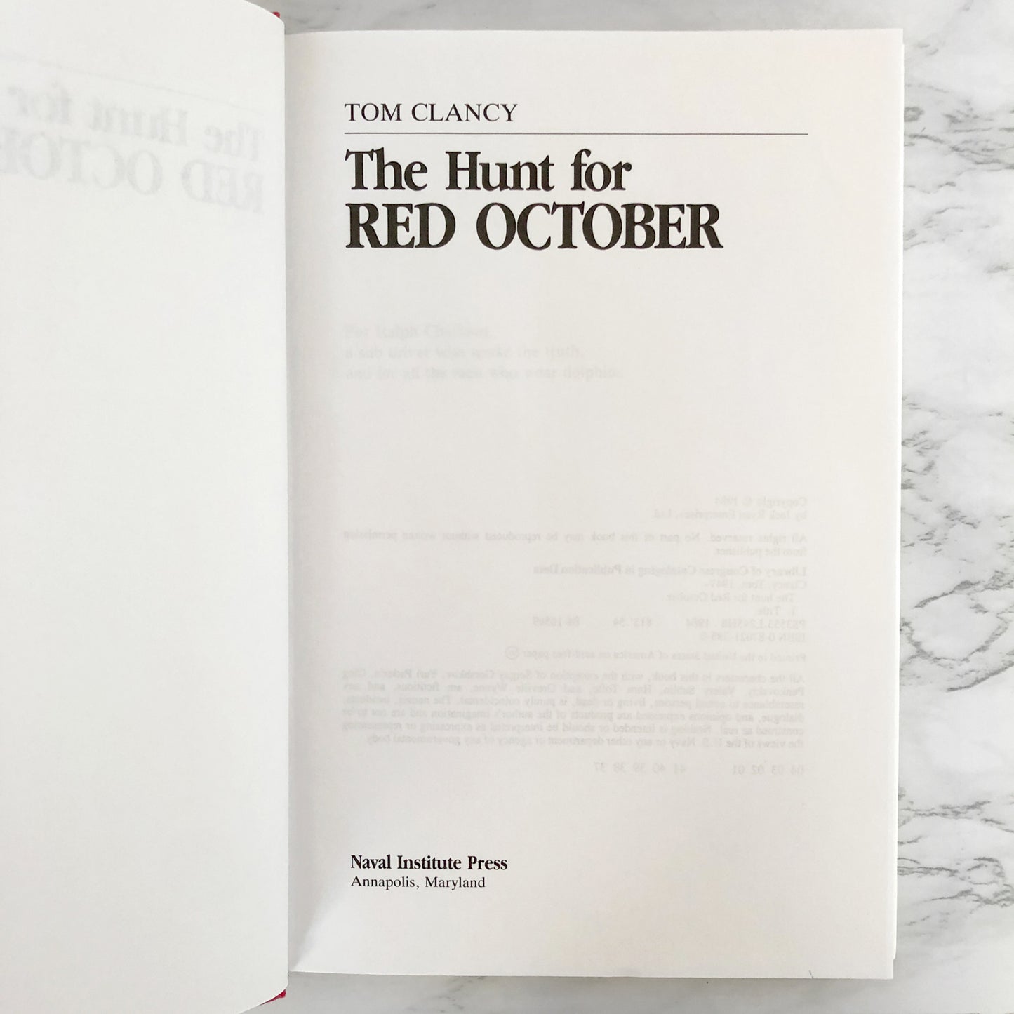 The Hunt For Red October by Tom Clancy [FIRST EDITION / 1984] Jack Ryan #3