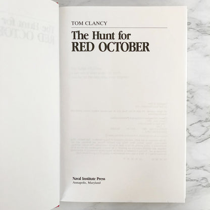 The Hunt For Red October by Tom Clancy [FIRST EDITION / 1984] Jack Ryan #3