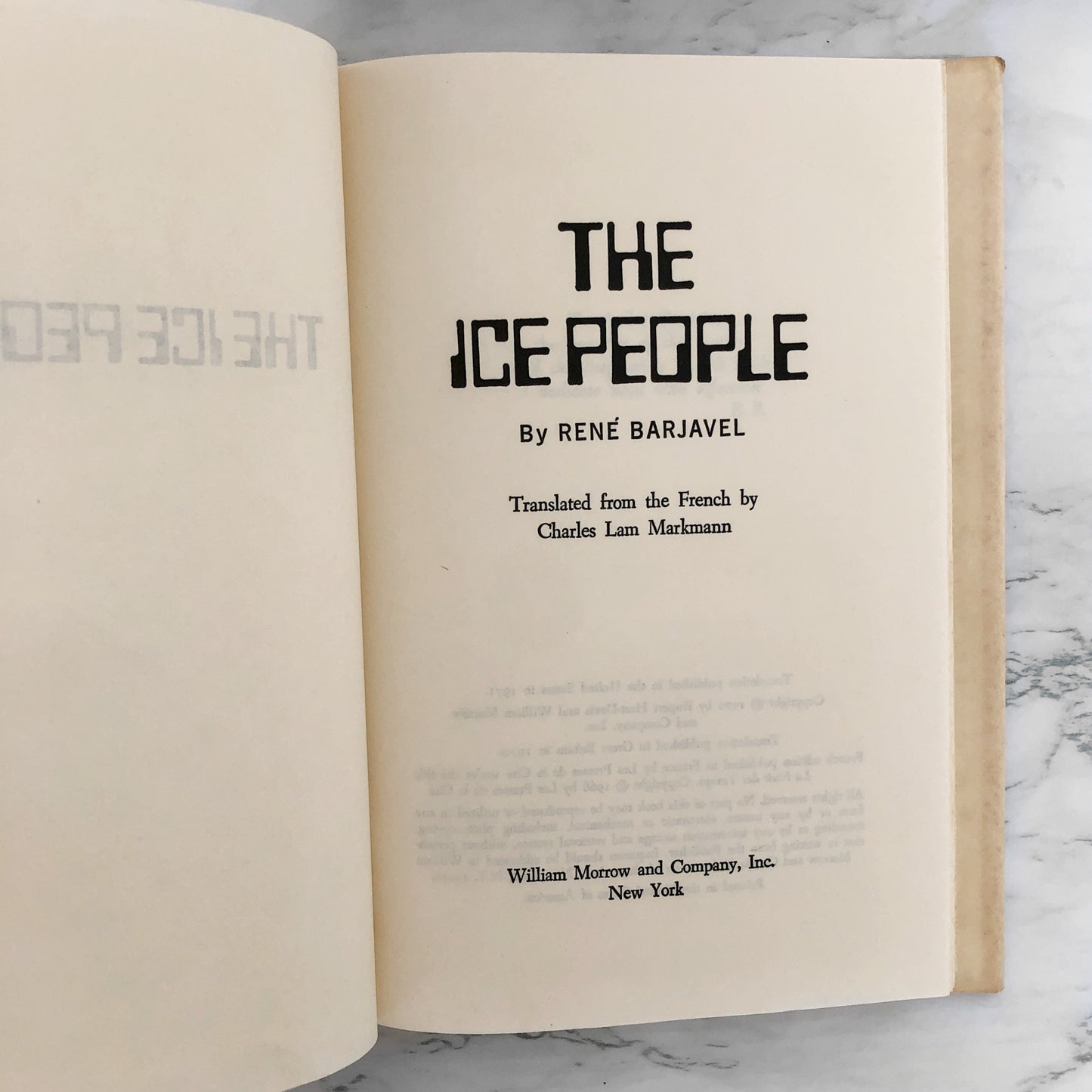 The Ice People by René Barjavel [BOOK CLUB EDITION / 1971]