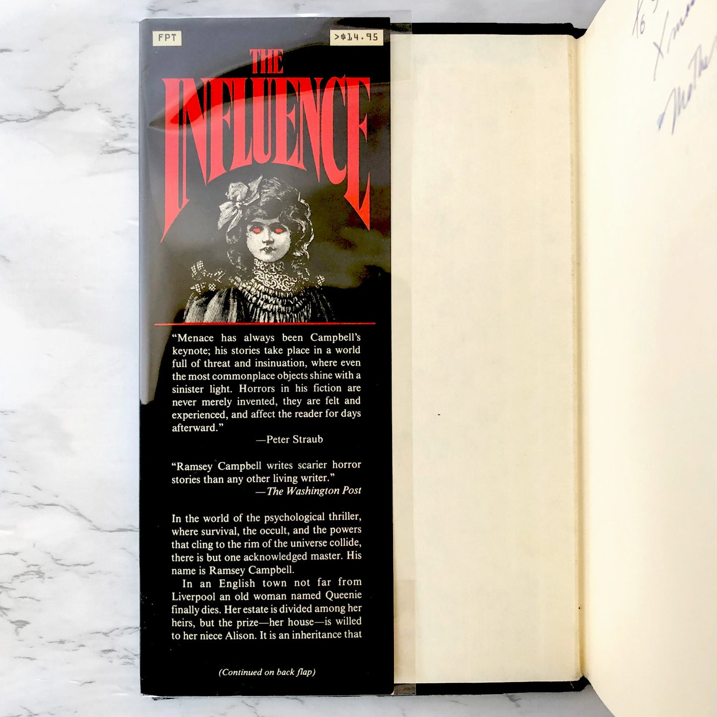 The Influence by Ramsey Campbell SIGNED! [FIRST EDITION • FIRST PRINTING] 1988