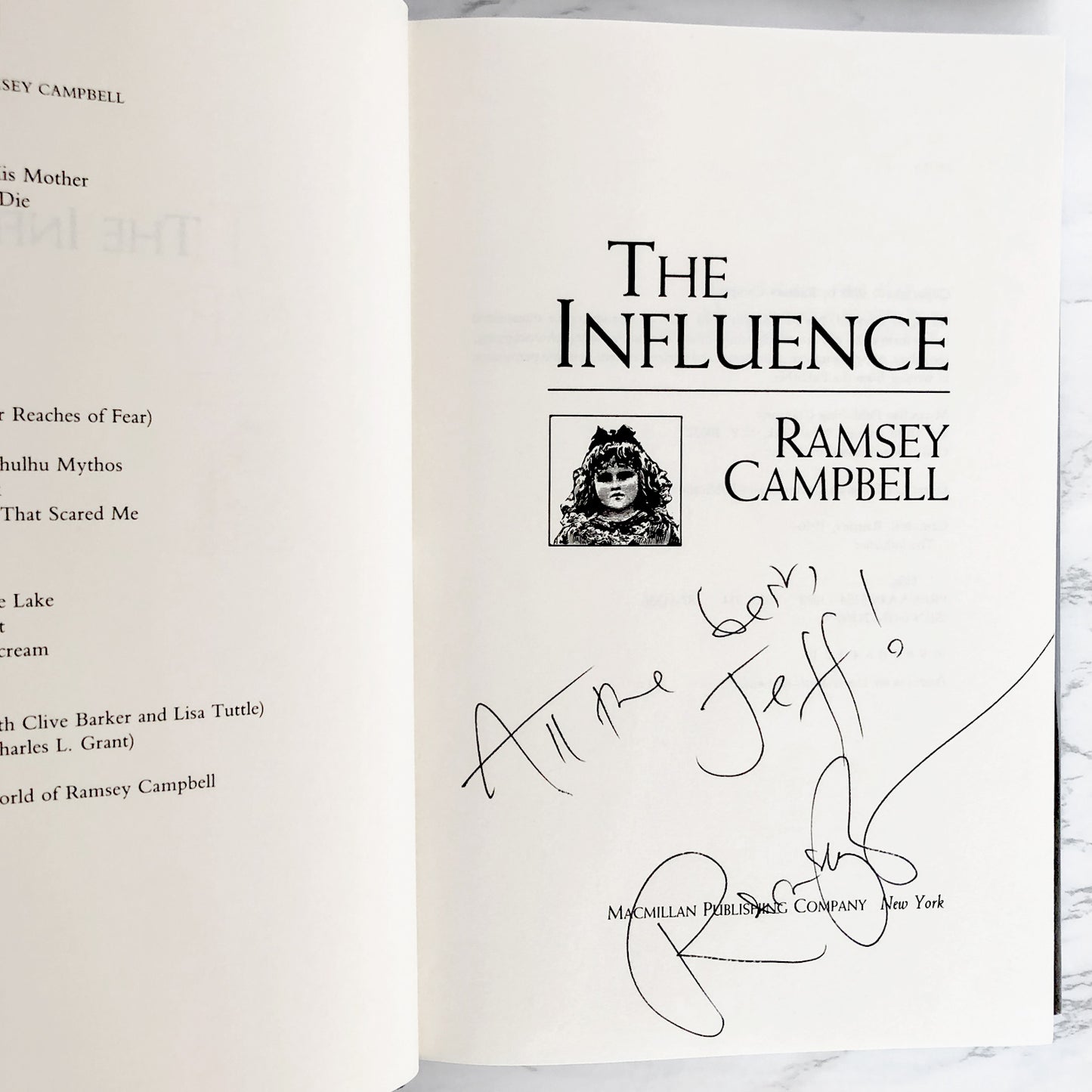 The Influence by Ramsey Campbell SIGNED! [FIRST EDITION • FIRST PRINTING] 1988