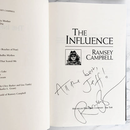 The Influence by Ramsey Campbell SIGNED! [FIRST EDITION • FIRST PRINTING] 1988