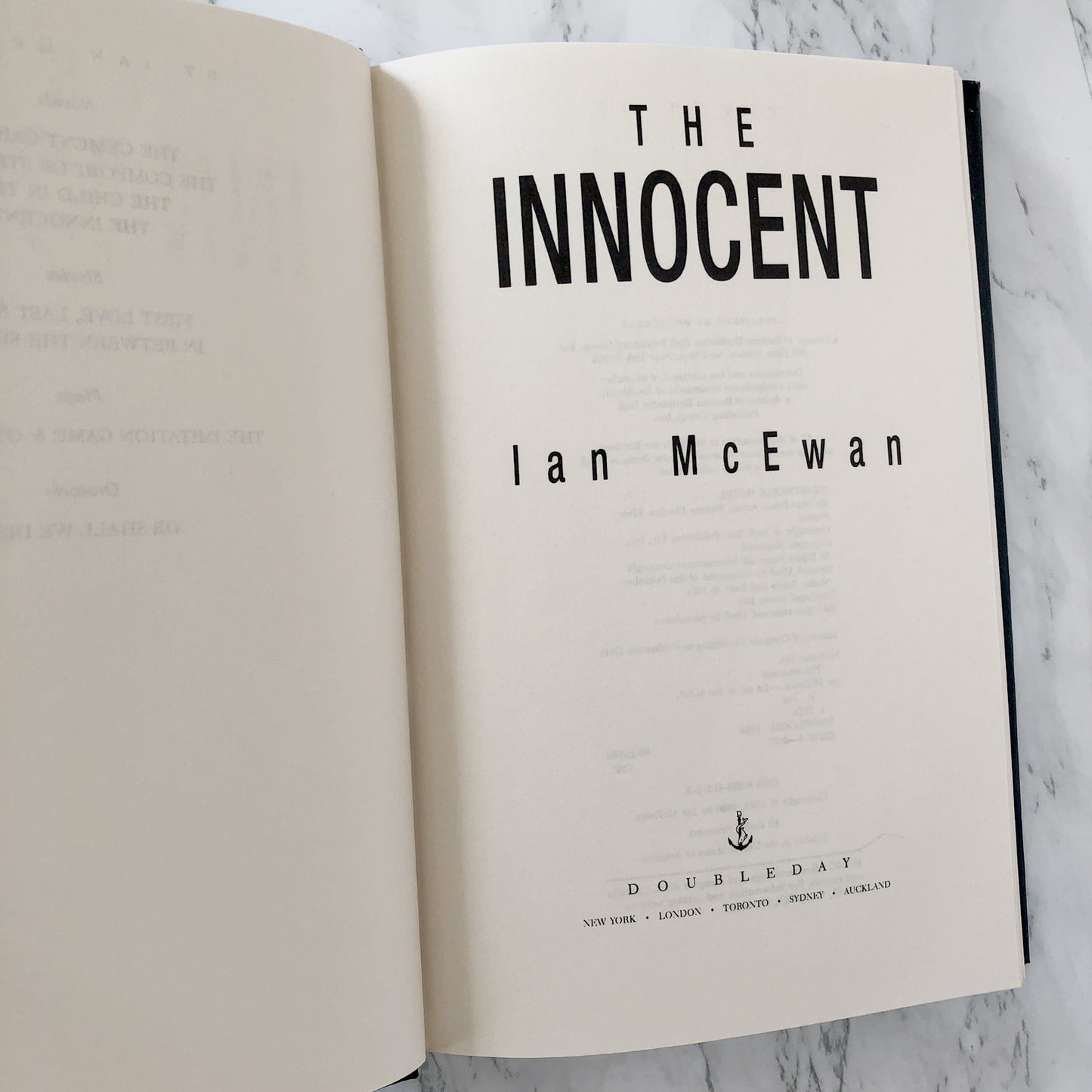 The Innocent by Ian McEwan [FIRST EDITION / 1990]