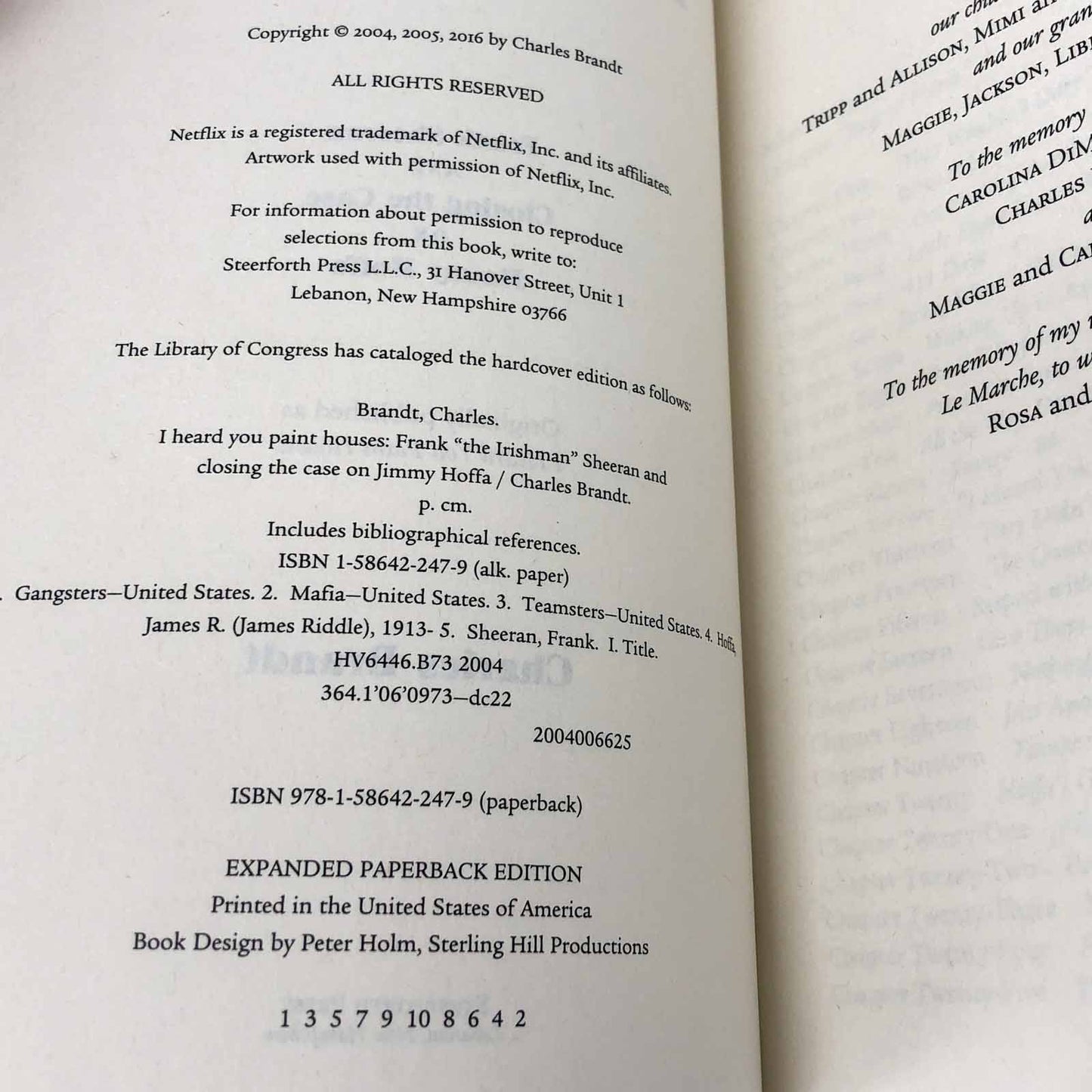 The Irishman: Frank Sheeran and Closing the Case on Jimmy Hoffam [MOVIE TIE-IN TRADE PAPERBACK]