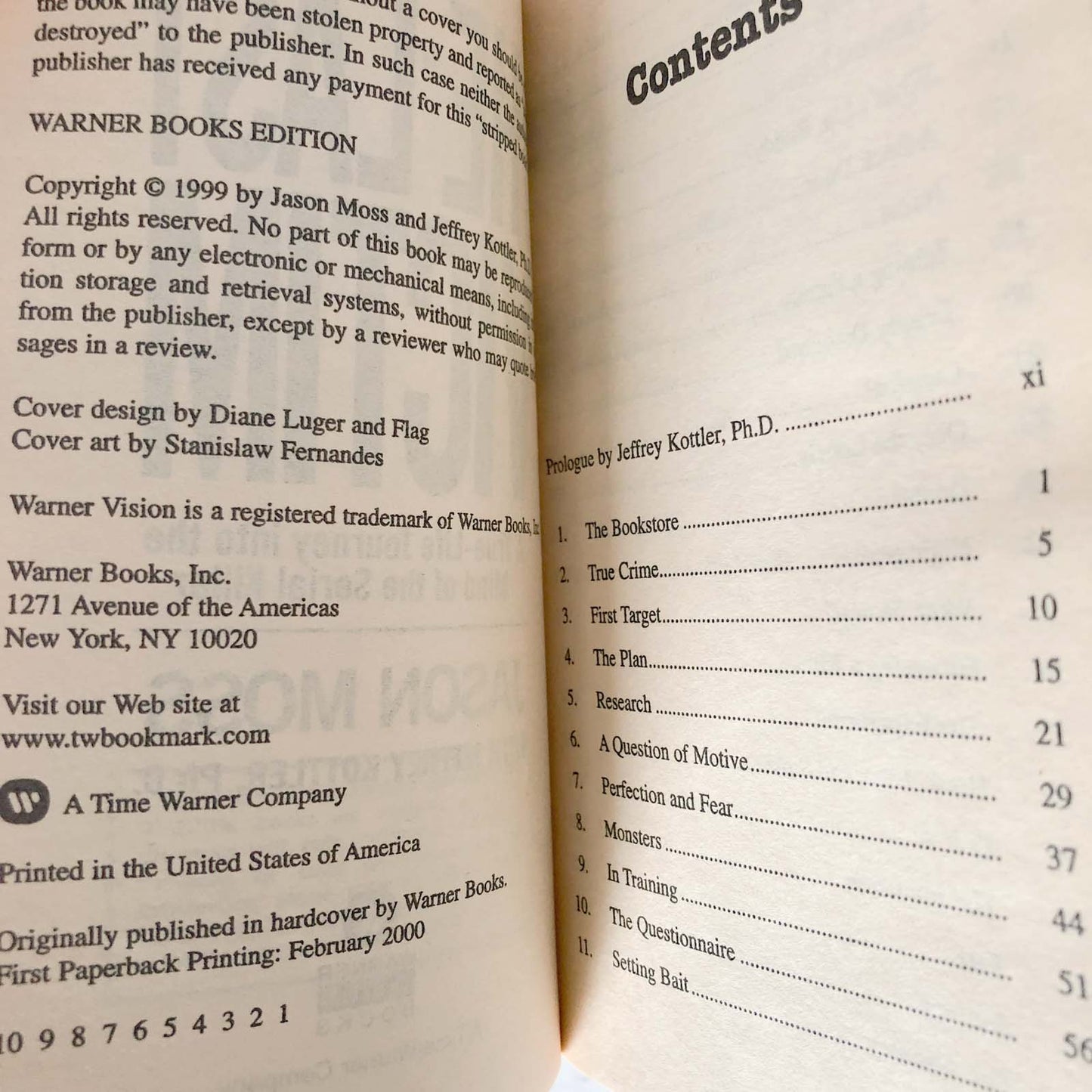 The Last Victim: A True-Life Journey into the Mind of the Serial Killer by Jason M. Moss [FIRST PAPERBACK PRINTING] 2000