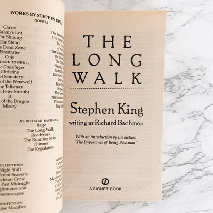 The Long Walk by Stephen King [FIRST SIGNET PRINTING / 1999]