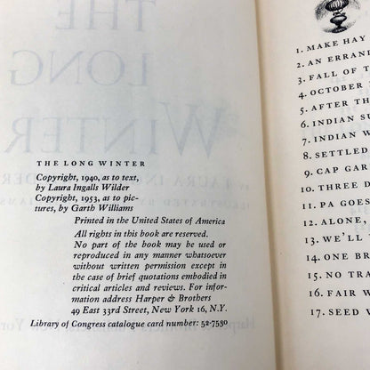 The Long Winter by Laura Ingalls Wilder • Garth Williams [SECOND HARDCOVER EDITION] 1953 • Harper & Bros. • Little House #6