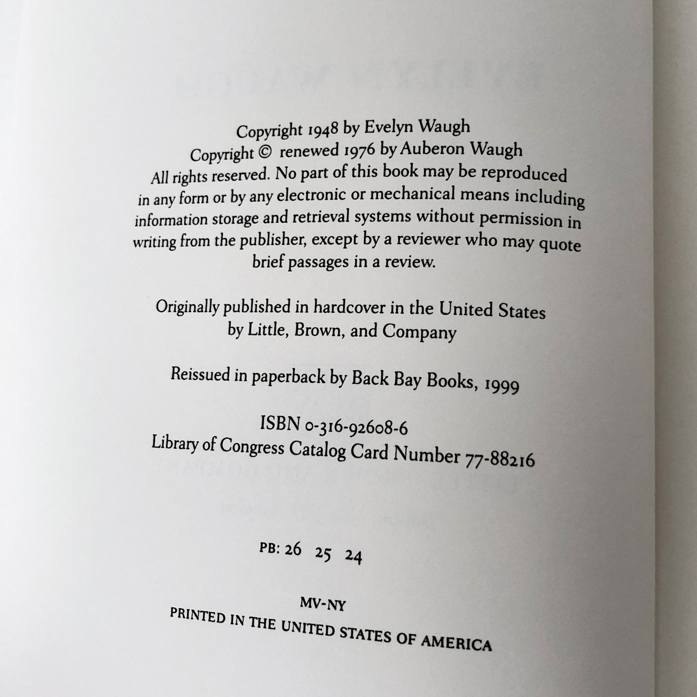 The Loved One by Evelyn Waugh [TRADE PAPERBACK / 1999]