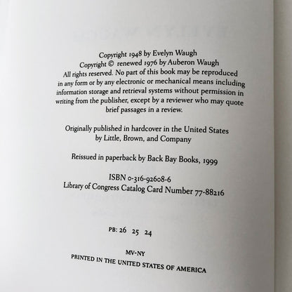 The Loved One by Evelyn Waugh [TRADE PAPERBACK / 1999]