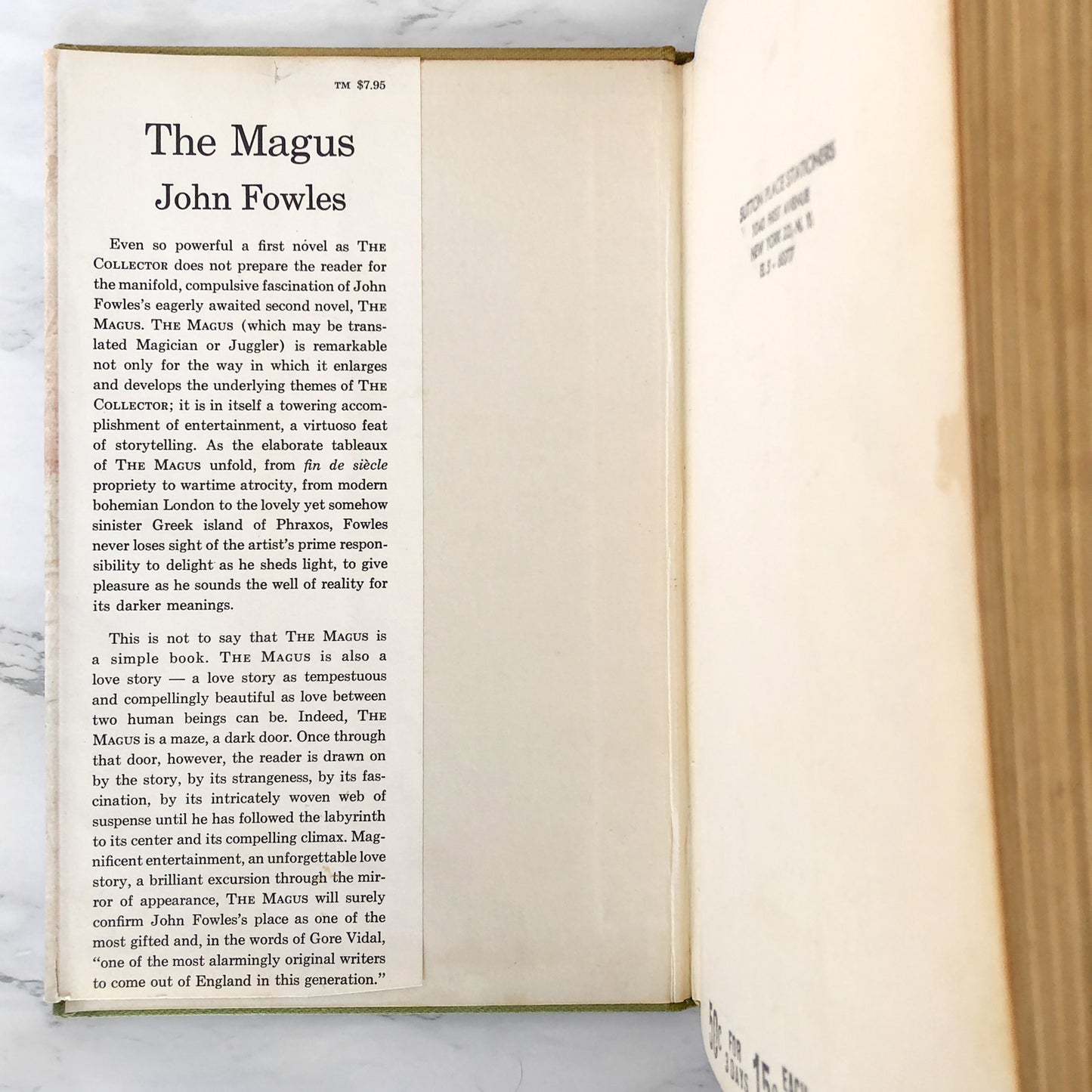 The Magus by John Fowles [FIRST EDITION / FIRST PRINTING] 1965